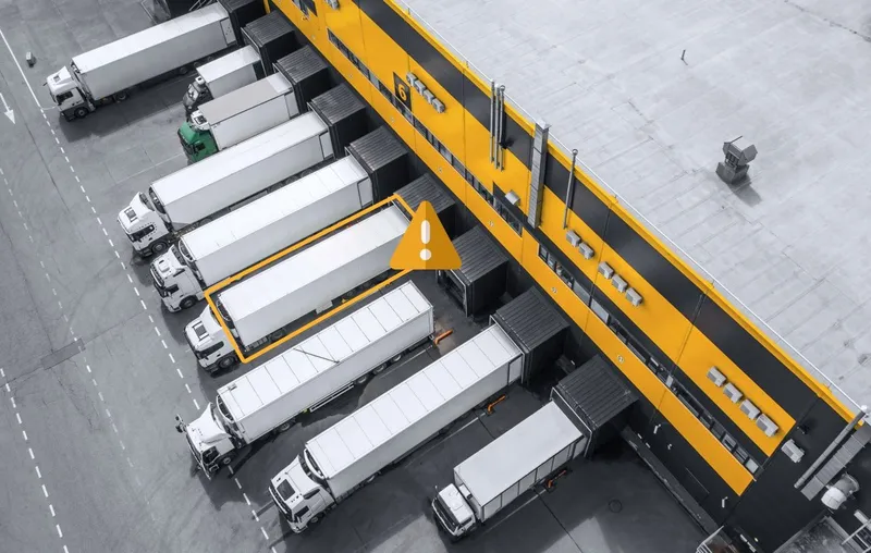 Lorries on a parking lot