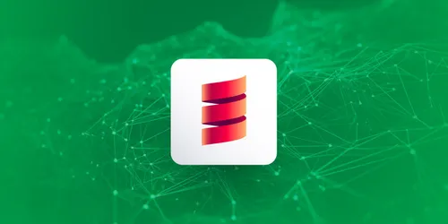 Scala logo on green